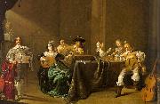 Jacob Duck Card Players and Merry Makers Norge oil painting reproduction